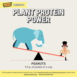 Meatless Monday Plant Protein Power – Peanuts animated GIF