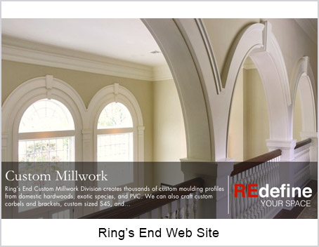 Ring's End website redesign for millwork