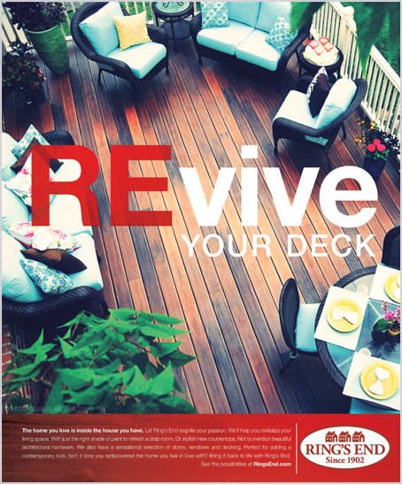 Ring's End print ad for outdoor decks