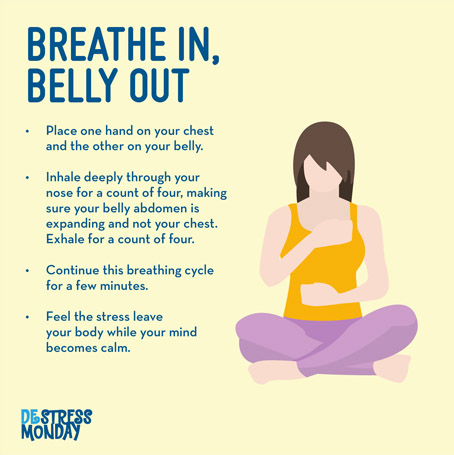 DeStress Monday weekly tips – belly breath