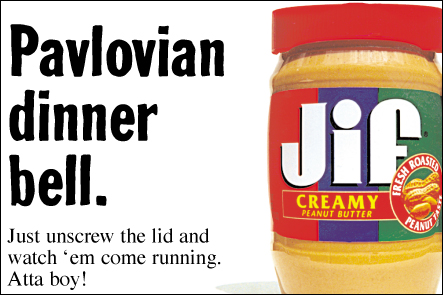 Jif peanut butter college ad – pavlovian response