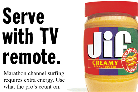 Jif peanut butter college ad – remote control