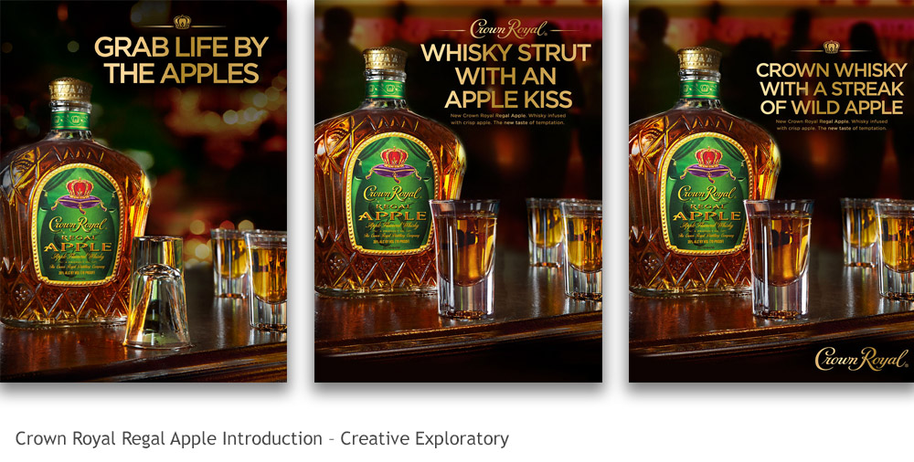 Joseph Ehlinger – Copywriter – Crown Royal Regal Apple Ad Concepts