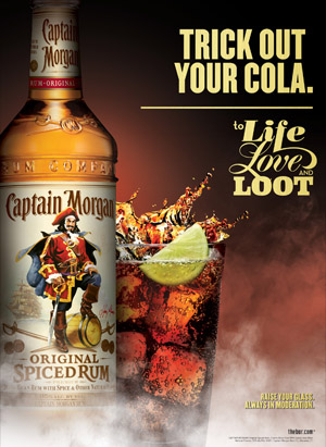Captain Morgan print ad for Halloween - Joseph Ehlinger, copywriter